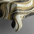 thumbnail image 3 of Black Gold White Marble Pattern Rectangle Tablecloth 60"x84",Waterproof Polyester Rectangle Table Cloth, Wipeable Spillproof Polyester Tablecloth for Dining, Camping, Indoor and Outdoor, 3 of 5