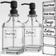 thumbnail image 1 of Dispensador de jabón, paquete de 2, dispensadores de jabón de manos de vidrio grueso de diseño antiguo de 18 oz; con bomba de acero inoxidable 304 a prueba de óxido, para cocina, baño -, 1 of 6