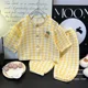 thumbnail image 2 of Conjunto de ropa de dormir de algodón de nube para niños, ropa de hogar con estampado de dibujos animados para niños y niñas, traje de dos piezas, cárdigan para primavera, otoño y verano, 2 of 5
