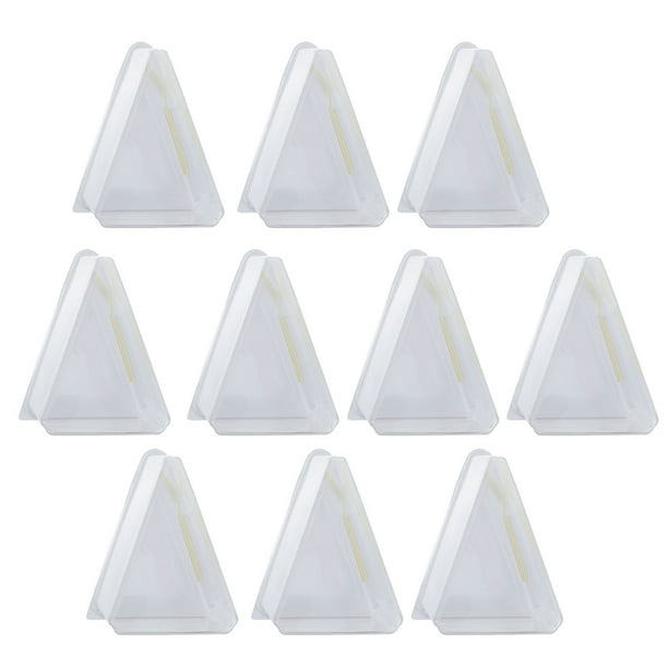10 sets mini caja de pastel de pastel de plástico caja de pastel triángulo caja de embalaje de postre