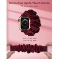 thumbnail image 2 of 3 paquetes compatibles con Apple Watch Band Scrunchies 42 mm Tela Patrón suave Tela impresa Pulsera Pulsera Mujer Iwatch Bandas elásticas Scrunchy 44 mm, 2 of 5