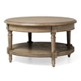 thumbnail image 1 of Maven Lane Pullman Table Basse Ronde Traditionnelle en Bois, Fini Gris Vieilli, 1 of 6