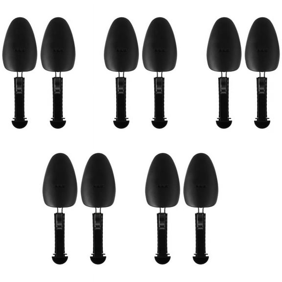 5 Pairs Practical Plastic Adjustable Length Men Shoe Tree Stretcher Boot Holder (5 Pairs Black)