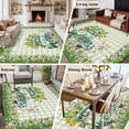 thumbnail image 6 of Easter Area Rugs 5x8ft Watercolor Truck Floral Rabbit Colored Eggs Green Plaid Floor Rug Non Slip Low Pile Ultra Soft Carpet for Entryway Indoor Bedroom Dining Room Under Table, 6 of 9