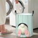 thumbnail image 5 of Fotbe White Bunny Bottom And Easter Eggs Cesto de Ropa con Asas, Cesto Impermeable de Gran Capacidad, Bolsa de Lavado para Dormitorio, Cesto de Ropa con Ruedas y Asas-Medium, 5 of 6