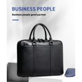 thumbnail image 2 of Noble choice, leather business large-capacity handbag,black, 2 of 9