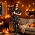 thumbnail image 2 of 2026 Halloween Women’s 2-Piece Scrub Set, V-Neck Short Sleeve Top & Pants, Soft Medical Uniform with Pockets for Nurses, 02-Earthy Yellow, M, 2 of 6