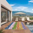 thumbnail image 2 of Happy Easter Outdoor Rug 5x7 Ft, Non Slip Washable Area Rug, Spring Farmhouse Bunny Botanical Stripes Patio Rugs Carpet Runner, Large Floor Mat for Indoor/Outdoor Deck Porch Camping, 2 of 8