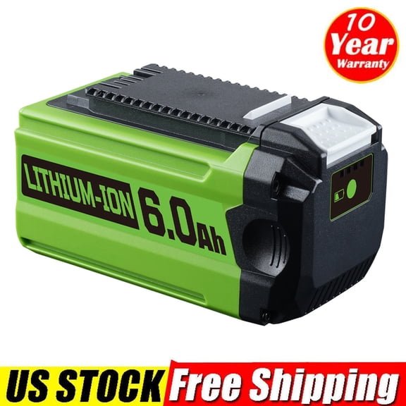 1Pack for Greenworks 29462 40V 6000mAh Li-ion 29472 29462 29252 20202 22262 2531225322 20642 22272 27062 21242 green