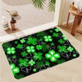 thumbnail image 4 of PureCasa Floral Floor Mats for Outdoor Indoor, Non-Slip Flock Shamrock Doormats Rubber Backing Door Mat for Bedroom Living Room, St.Patrick's Day Decor, Green, 16"x24", 1 Pack, C, Rectangle, 4 of 6