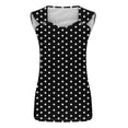 thumbnail image 3 of Pounoo Tank Tops for Women V Neck Polka Dot Print with Metal Ring Detail Loose Fit Soft Comfy Casual Daily Shirts Gift, 3 of 5