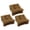 Saddle Brown, variant on Blazing Needles 16 in. Solid Microsuede Square Tufted Chair Cushions, Camel - Set of 6