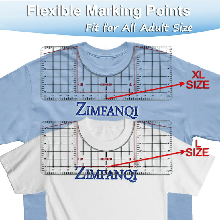 ZIMFANQI Tshirt Ruler Guide for Vinyl Alignment, T shirt Rulers to Center  Designs, T-Shirt Alignment Ruler Measurement Tool for Heat Press ,Vinyl