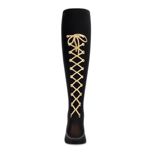 MeMoi Printed Lace Back Tights - Girls - Female