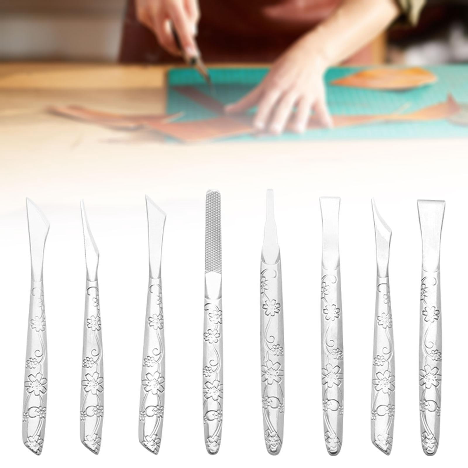 balikha 8 Pieces Leather Carving Knives,Replace ,DIY Crafting Nicking Tools,Leathercraft Working Tool for Repairing Arts Crafts