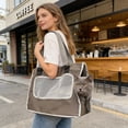thumbnail image 4 of Rewenti Foldable Pet Carrier Unitary Shoulder Handbag Or Crossbody Style Open Side Designs for Cats Dogs Head Out Suitable for Small to Medium Sized Pet, 4 of 5