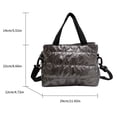 thumbnail image 2 of Bolsos acolchados de algodón para otoño e invierno, bolso acolchado de moda para mujer, a rayas para fiesta, 2 of 8