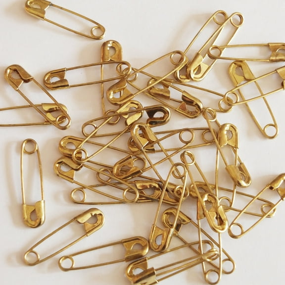 Safety Pins Size 1 (1") Gold Tone Bulk PK/100 Made in USA