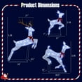 thumbnail image 3 of Costway 3 PCS Christmas Lighted Reindeer Family Set with 255 Cold White LED Lights Stakes, 3 of 10