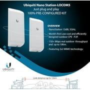Pre-Configured Bundle of 2 Ubiquiti NanoStation LOCOM5 P2P-2 Units Kit 100% Configured as Network Wireless Bridge for Long Distance Wireless Communications, Plug-and-Play. No Configuration Needed