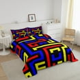 thumbnail image 3 of Erosebridal Geometric Stripes Comforter Sets Queen Size,Abstract Artwork Bedding Queen Comforter Set,Lines Decor,3Pcs, 3 of 8