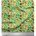 thumbnail image 1 of Soimoi Georgette Viscose Fabric Footprint,Dog & Cat Animal Print Fabric by Yard 42 Inch Wide, 1 of 1