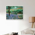thumbnail image 2 of COMIO Irises in Monet's Garden, Canvas Art Wall Decor Picture Print Framed 20x16in, 2 of 4