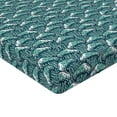 thumbnail image 4 of Ambesonne Underwater Fitted Sheet, Nautical Jellyfish Art, Full Size, Almond Green and White, 4 of 5