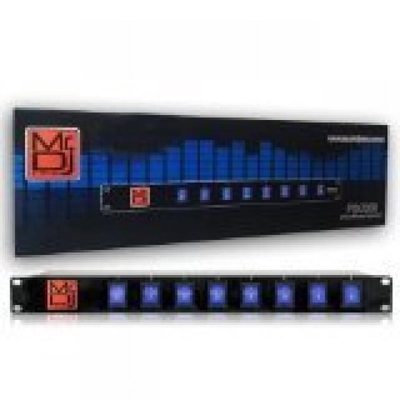 Stage Light with 8-Channel Power Strip and Lighted Blue Toggles On/Off Power Panel