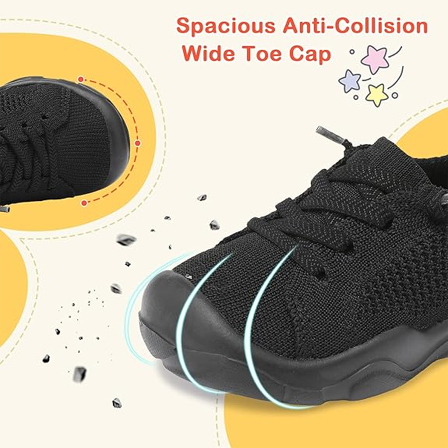 Barerun Toddler Running Sneakers, Black photo 6