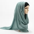 thumbnail image 3 of Hontri Scarf in Sale, Women's Fashion Chiffon Long Scarf Muslim Hijab Arabic Scarf Shawl Headdress Beanie Headwrap Sleep Hat, 3 of 4