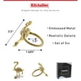 thumbnail image 3 of KitchaBon Gold Napkin Rings Set of 6, Table Setting Centerpiece Decor Napkins Ring Holders, Napkin Ring Packs For Family Holiday Dinner, Fancy Banquet & Wedding Decorations For Reception- Flamingo, 3 of 3