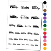 Station Wagon Family Car Vehicle Automobile Water Resistant Temporary Tattoo Set Fake Body Art Collection - Black