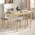 thumbnail image 2 of Songqin Stackable Bentwood Stools Set of 4, 18-Inch Height Backless Counter Chairs with Round Top, Anti-Slip Felt Pad, Portable School Stool for Dining Room, Kitchen, Classroom (Birch+Black), 2 of 18