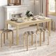 thumbnail image 2 of Songqin Stackable Bentwood Stools Set of 4, 18-Inch Height Backless Counter Chairs with Round Top, Anti-Slip Felt Pad, Portable School Stool for Dining Room, Kitchen, Classroom (Birch+Black), 2 of 18