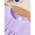 thumbnail image 4 of 7Y Little Girls Outfits 7Y Girls 2PCS Summer Short Sets Little Girls Short Sleeve Round Neckline Top Shorts Set Purple, 4 of 9