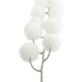 thumbnail image 2 of Northlight 24" White Glittered Pom Pom Artificial Christmas Spray, 2 of 4