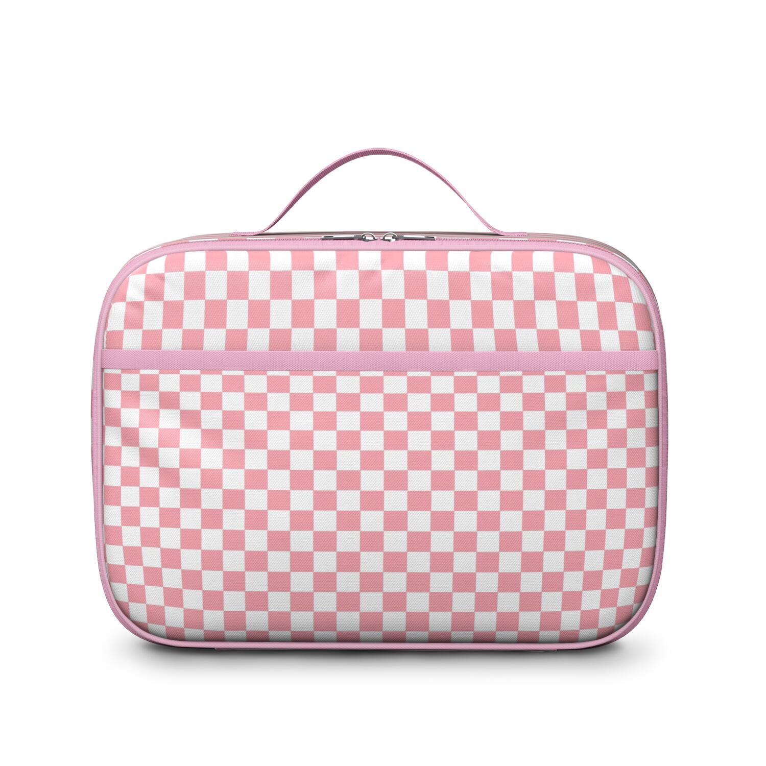 Lightweight Lunch Bag With Retro Plaid Pattern, Insulated Durable Lunch Box For School, Activities, And Travel. Perfect For Checkered, Buffalo Plaid, And Classic Red & Black Design