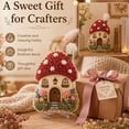 thumbnail image 3 of Whimsical Village 3D Fabric Poke Art Kit, Floral Mushroom Cottage | Creative Craft Set, Flowers Activity Summer Gift Home Decor Craft for Adult Beginner Handmade Hobby Gift(Acorn Bakery), 3 of 8