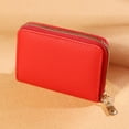 thumbnail image 3 of YESIMOLA Women Mini Portable Card Storage Bag Card Holder Key Storage Bag Money Bag Credit Card Holder for Women Metal Wallet Red One Size, 3 of 4