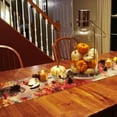 thumbnail image 4 of Fall Forest Mushroom Table Runner-Cotton Linen- 72 Inch Holiday Dresser Scarves, Orange Red Autumn Maple Leaf Watercolor Tablerunner for Kitchen Coffee/Dining Living Room Dinner Scarf Décor 13x72, 4 of 7