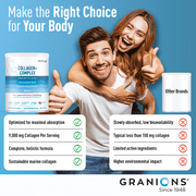Granions Marine Collagen Peptides Powder Pomegranate, Hyaluronic Acid + Biotin + Vit C, 275g