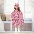 thumbnail image 7 of FORMRS Wearable Blanket Hoodie with Sleeves for Kids Cozy Flannel Sweatshirt, Strawberry Bliss, 7 of 7