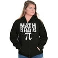 thumbnail image 3 of Math Is Easy As Funny Teacher Nerdy Zip Up Hoodie Men's Women's Brisco Brands M, 3 of 6