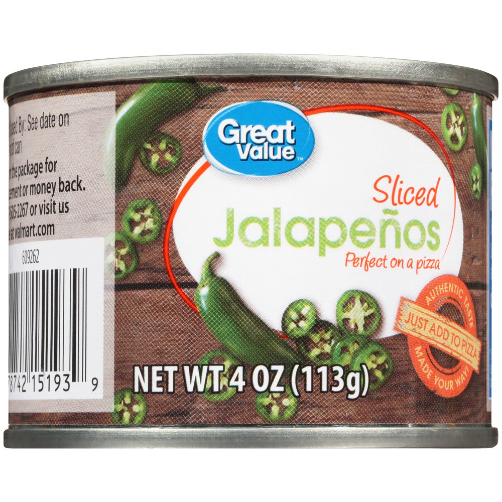 Great Value Sliced Jalapenos, 4 oz
