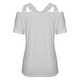 thumbnail image 5 of Tops Para Mujer Elegante Blusa Casual Camisas Fuera Del Hombro Moda Con Cuello en V Encaje Patchwork Sólido Caims Top Odeerbi  ODB166837, 5 of 8