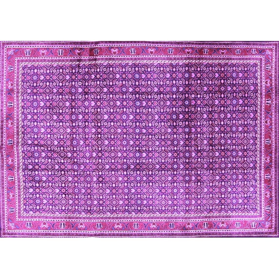 Ahgly Company Indoor Rectangle Persian Purple Traditional Area Rugs, 7' x 9'