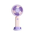 thumbnail image 3 of 2-in-1 USB Rechargeable Handheld Mini Fan with Detachable Base & Phone Holder, 3 Speed 300mAh Quiet Pocket Portable Fan for Travel Camping Office Summer Gift, 3 of 5