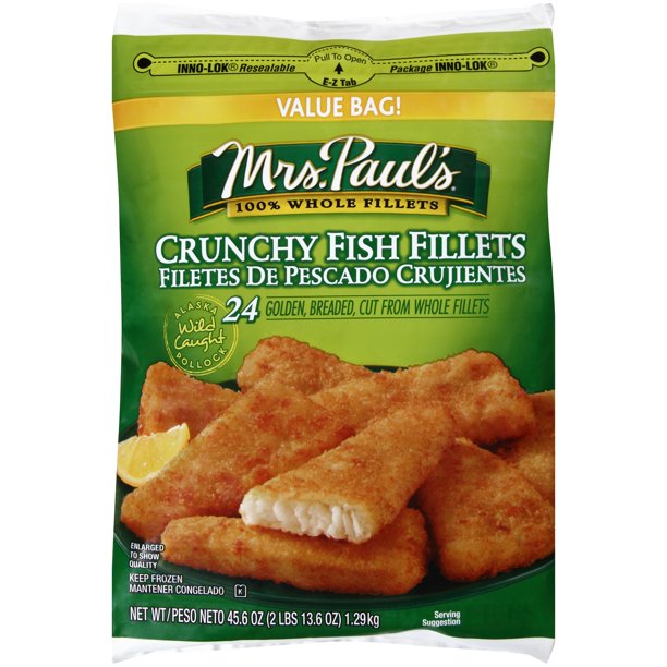 Mrs. Pauls Crunchy Fish Fillets 45.6 oz. Bag