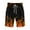 Orange, variant on Drawstring Lightweight Summer Casual Shorts for Men Elastic Waist Flame Print Beach Shorts with Pockets